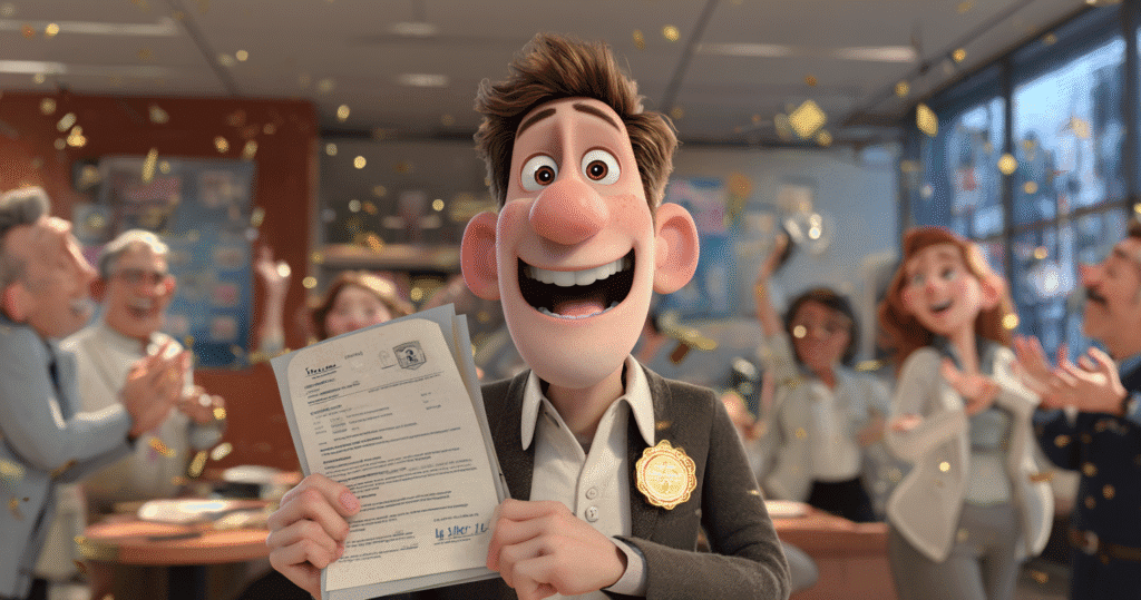 job seeker getting the job offer with his well written resume