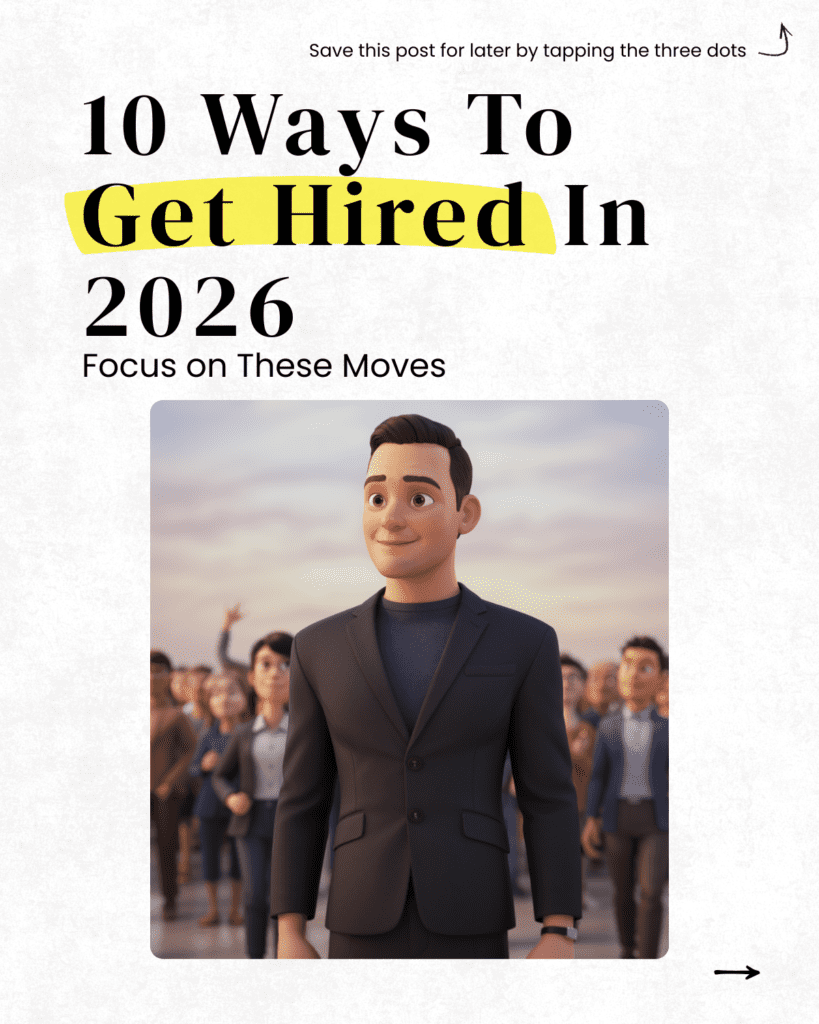 A person that have 10 Ways to Get Hired In 2026.